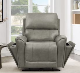 Baracalounger Hollis Leather Zero Gravity Power Recliner with Powered Headrest