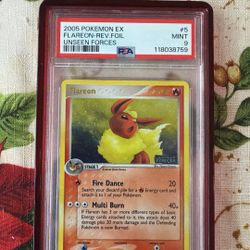 Pokemon Flareon Unseen Forces Rev #5 PSA 9