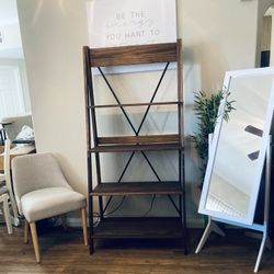 New 68" Solid Wood Ladder Bookshelf - Brown 🏷 Deal 🚚 Delivery Avail  ➡️ Details Below ⬇️