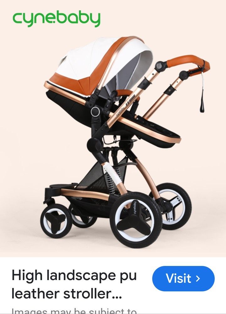 Leather Stroller Tan And Peanut Butter