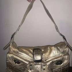 Carla Mancini Gold Leather Handbag Purse NEW WITH TAGS  CM244 E/W HA 004067