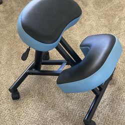 Metal And Vinyl Ergonomic Kneeling Chair