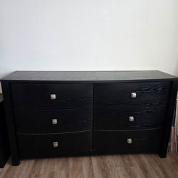 Black Dresser w/Mirror + Nightstand