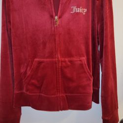 Juicy Couture Red Velour Hoodie