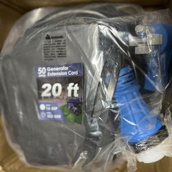 50 AMP GENERATOR CORD 20 feet long brand new Extension 50 amperes p generador de luz  nunca usado