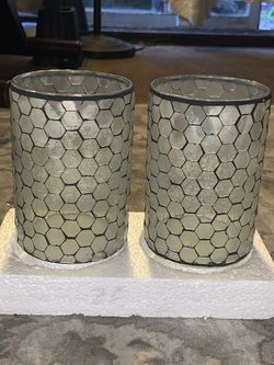 Country kitchen mosaic candle holders