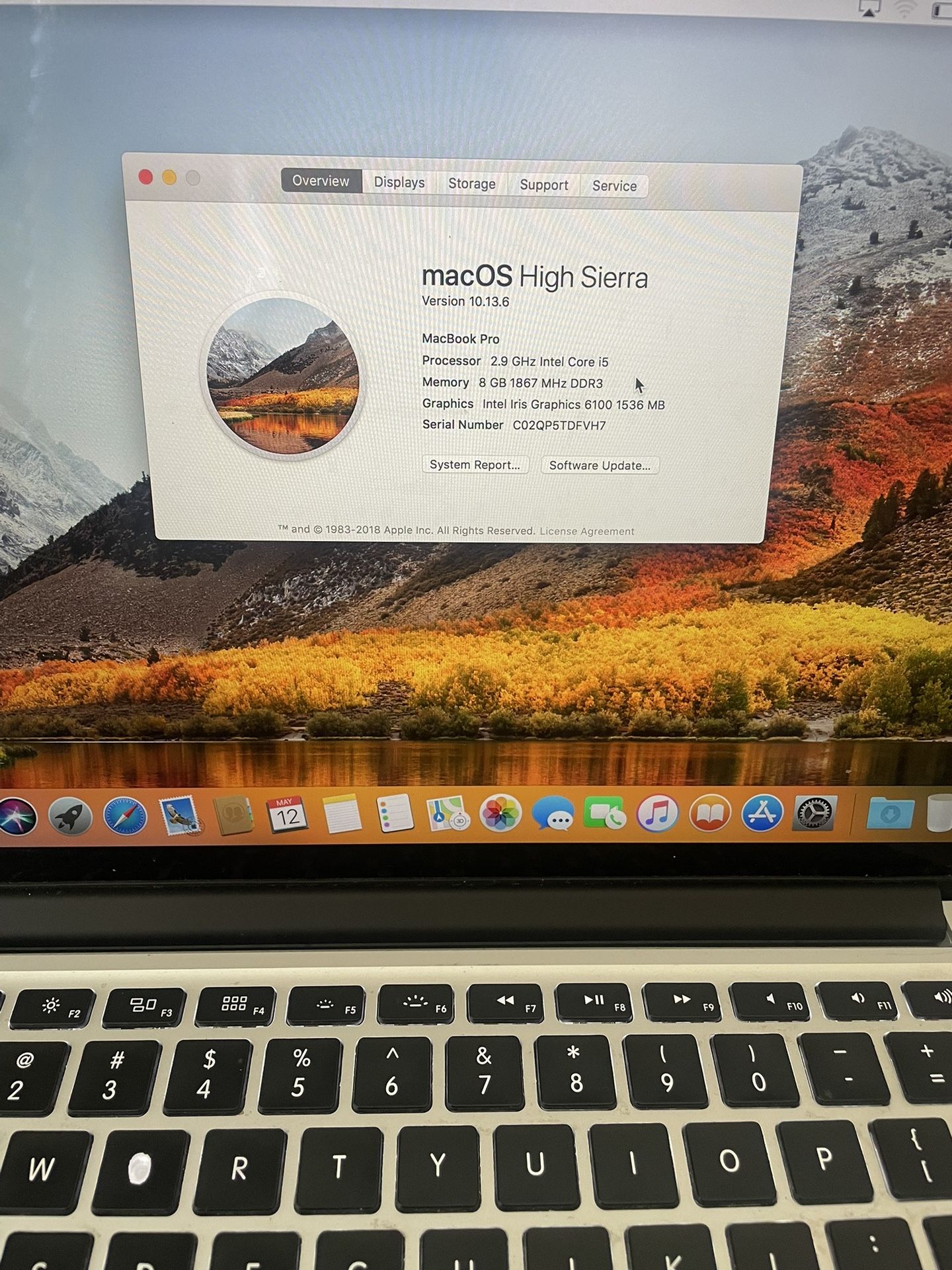 13" 2015 APPLE MACBOOK PRO
