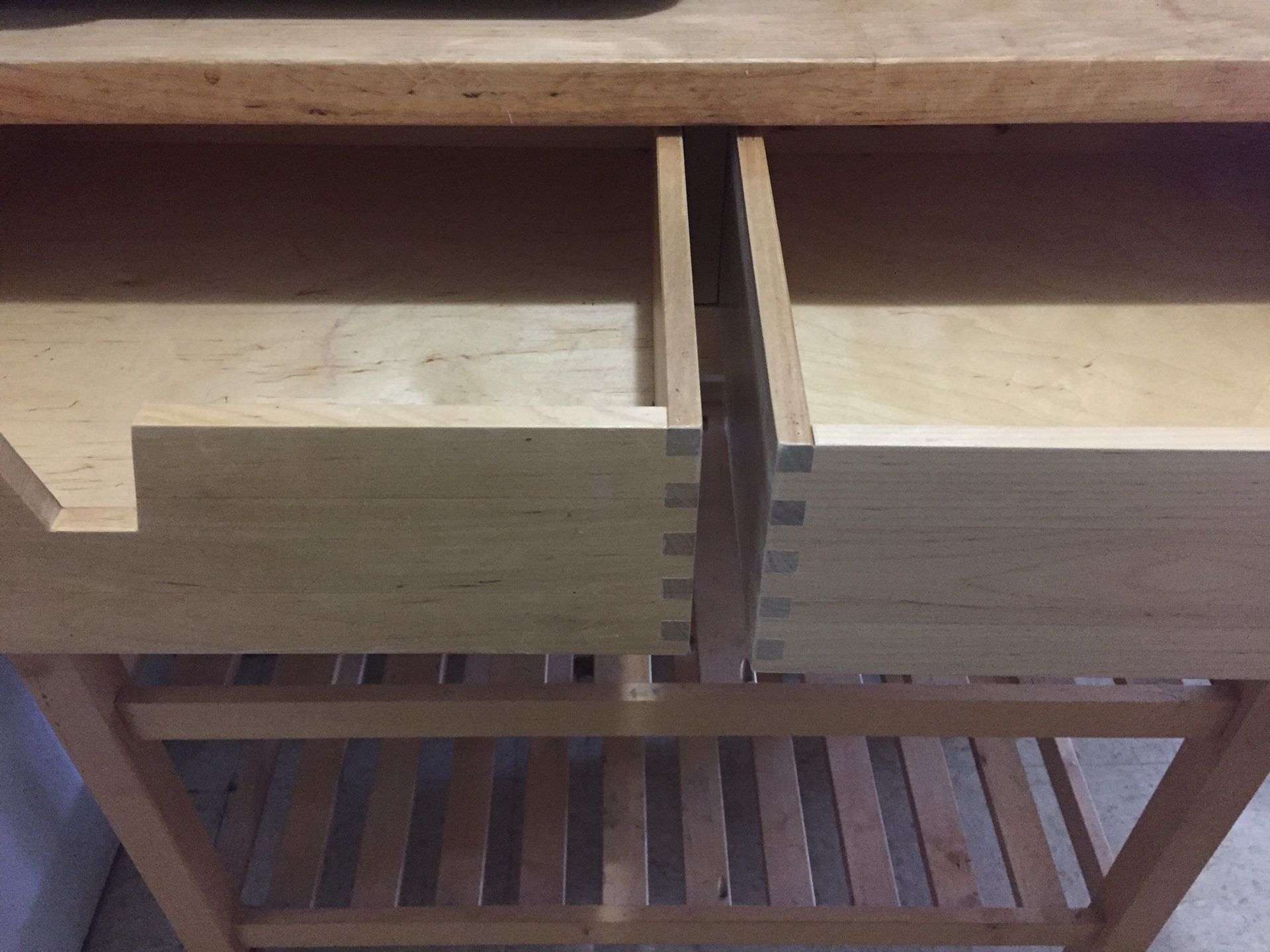 IKEA FÖRHÖJA Kitchen cart, birch, 39 3/8x16 7/8 "