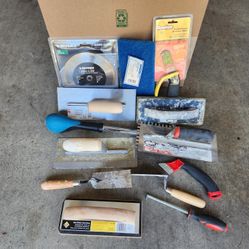 Tile Tools Husky Diamond Tile Saw Blade Trowel Grout Float Backerboard Scoring Knife 