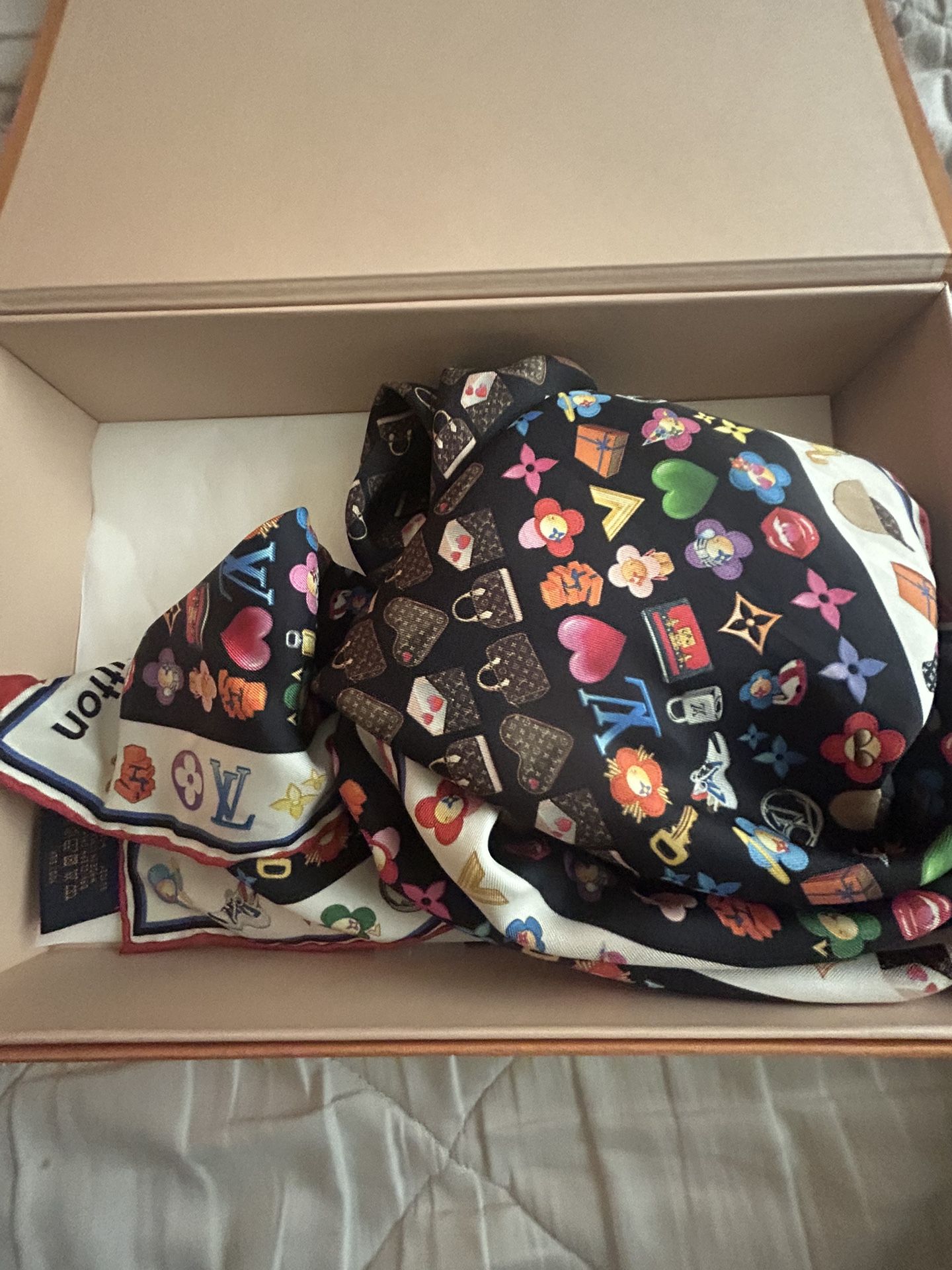 Louis Vuitton LVMOJI silk scarf