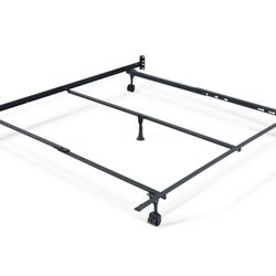 Queen Heavy Duty Queen Bed frame 5 Leg, 4 Wheels 