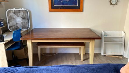 Dining Table + Bench + 2 Wood Chairs