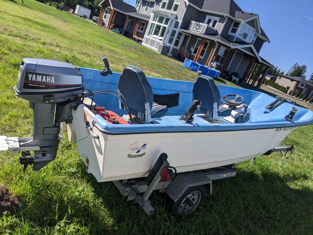 14 foot Livingston and 25 hp Yamaha package for Sale in Auburn, WA
