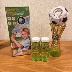 Soccer Trophy Bubble Blower