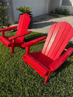 Wood Adirondack chairs