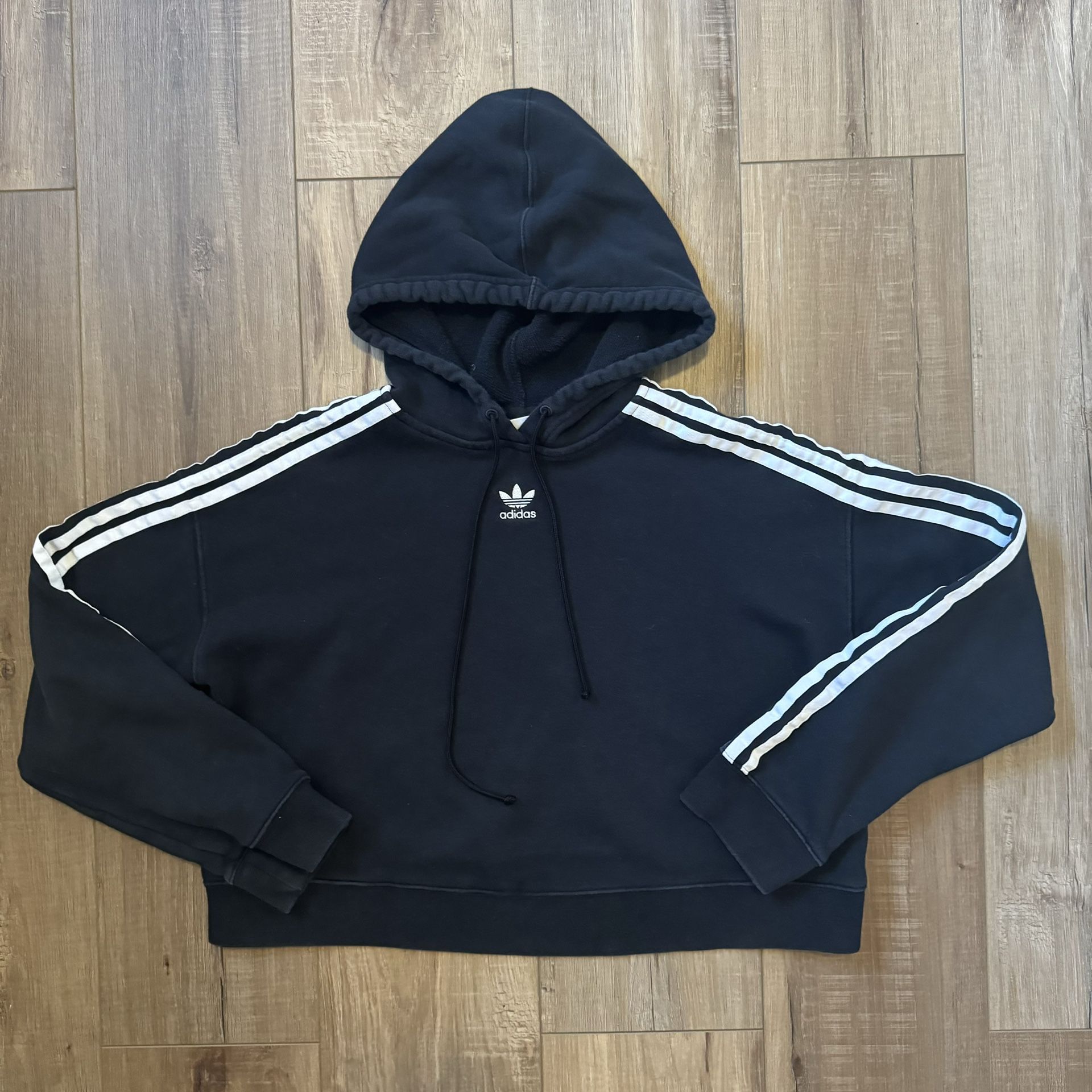 Adidas black cropped sweater