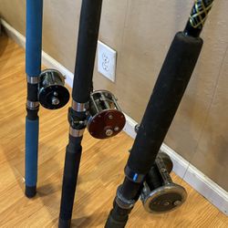 Sabre Rods And Ugly stick Rod With 3 Fishing Reels 
