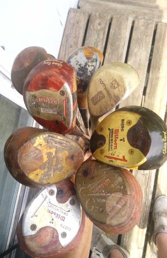 Vintage Ping Putter And Wood Wilson Clubs