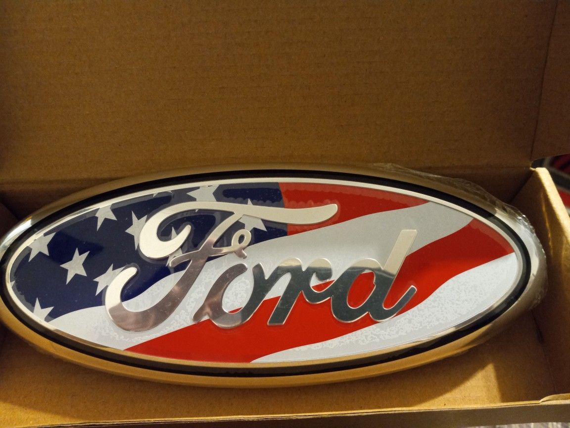Ford American Flag Emblem Badge 