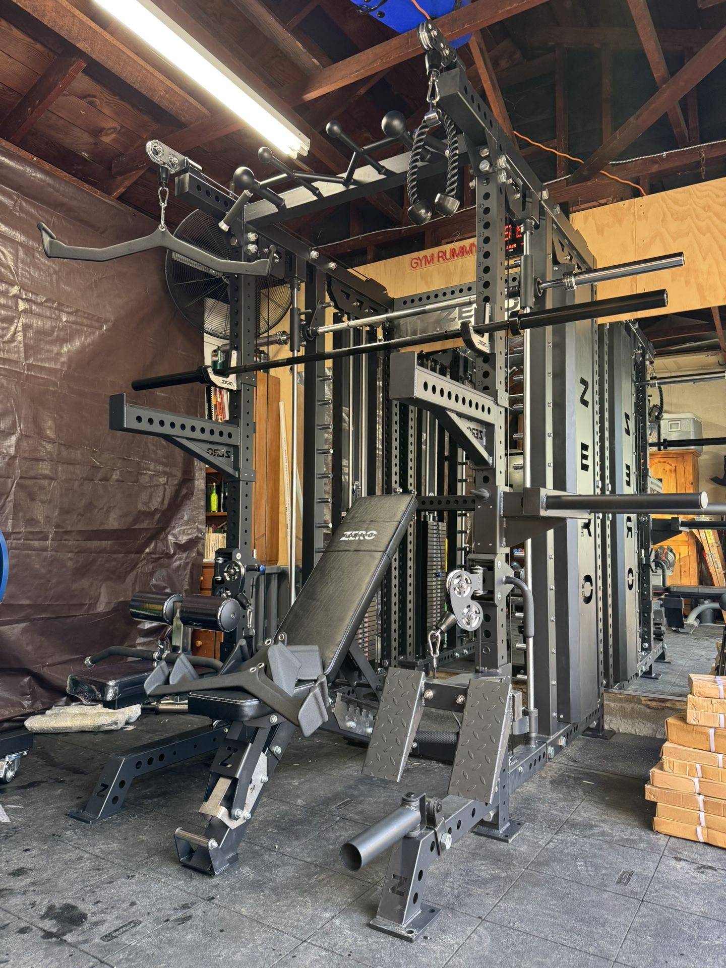 Smith Machine 500 Adjustable Bench 245lb Cast Iron Olympic Weights 7ft Olympic Bar Fitness Gym Equipment FREE DELIVERY/INSTALLATION