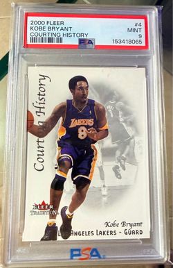 2000-01 KOBE BRYANT FLEER TRADITION COURTING HISTORY SP INSERT PSA 9 MINT! Beautiful eye appeal . Should be a PSA 10 in my opinion. Lakers