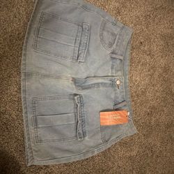 Denim blue skirt