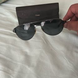 Original Cartier Men Sun Glasses Used Taking Deals 