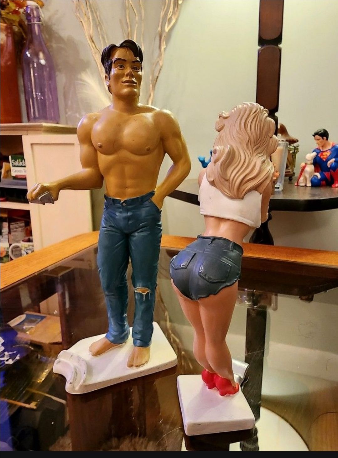 Antique Vintage 1954 Lil' Abner and Daisy May Comic Beer / Soda Can Holder