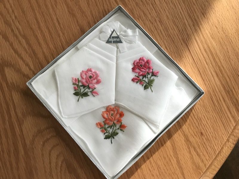 Vintage Swiss embroidered hankerchiefs