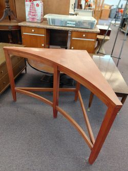 vintage modern triangular corner table
