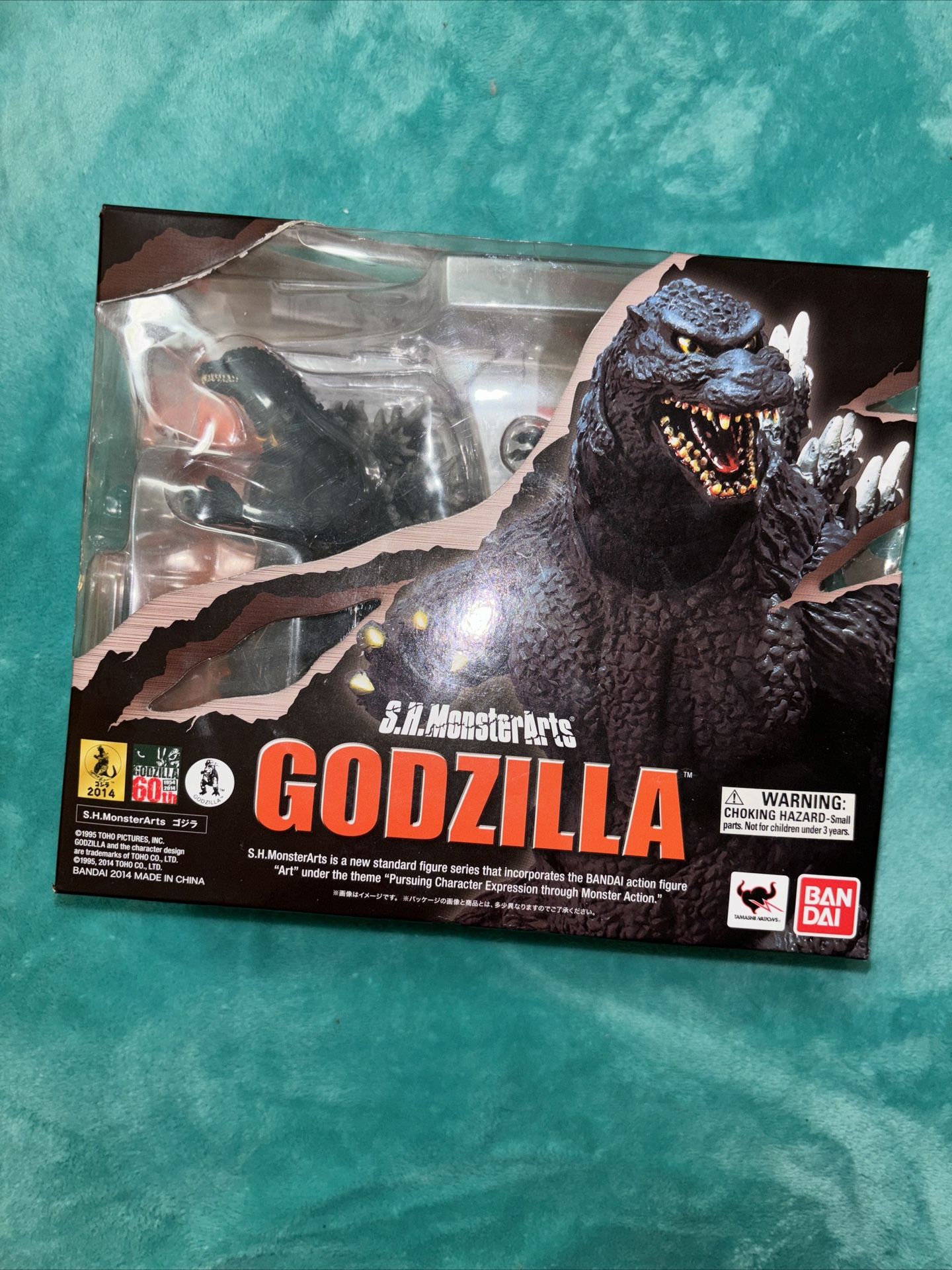 Bandai Spirits SH MonsterArts Godzilla Figure 2014 60th Anniversary Brand New