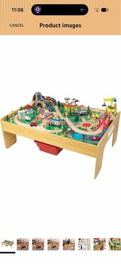 KidKraft Wooden Train Table Set with Accessories