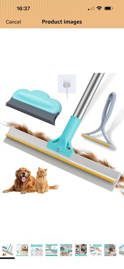 Brand New In Box  Carpet Rake for Pet Hair Removal Tool, Reusable Pet Hair Remover Broom, Dog&Cat Hair Remover Scraper Rake with 54” Adjustable Long H