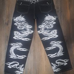 Dragon Black Baggy Jeans