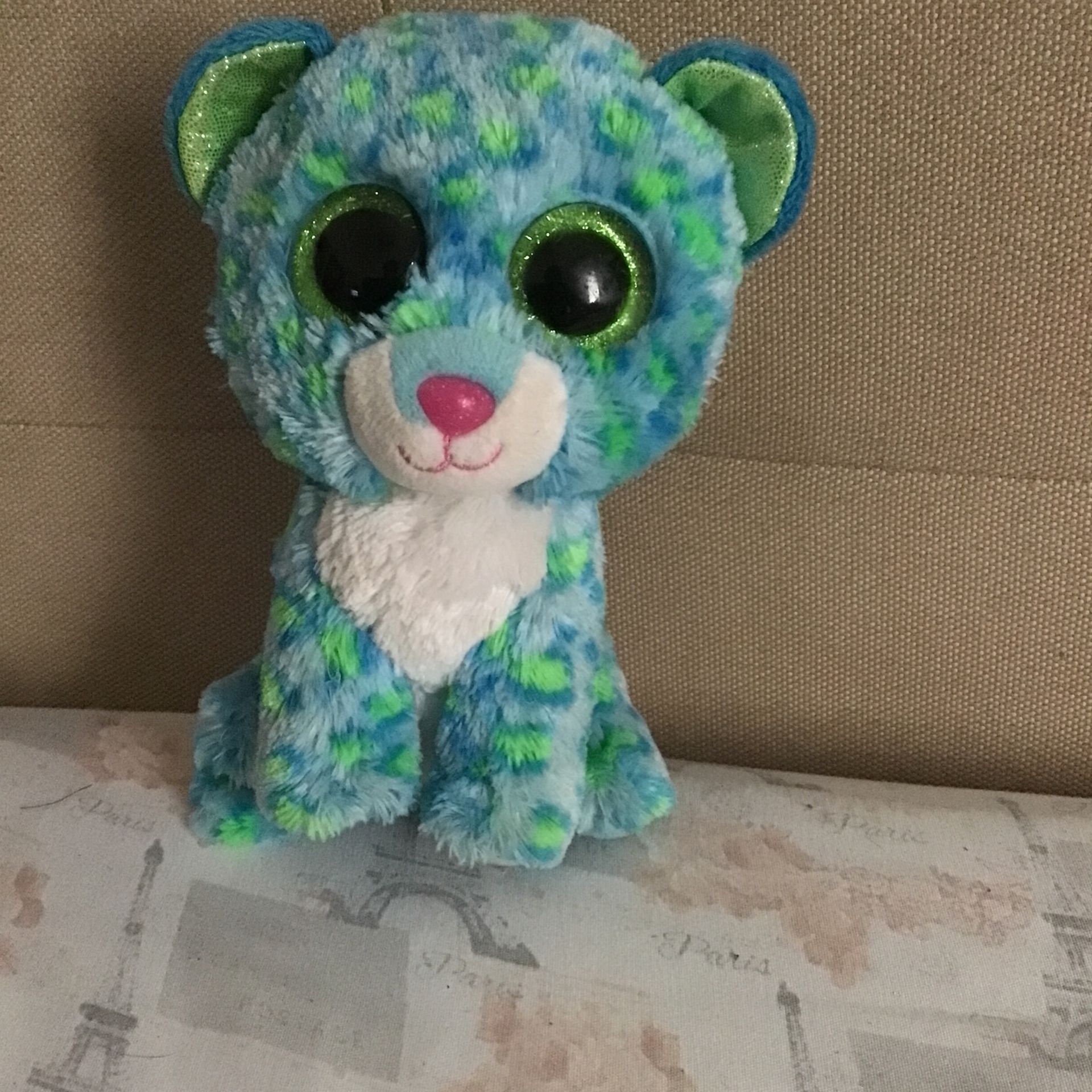 Blue And Green Leopard beanie boo