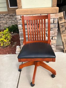Wood Swivel Office Chair
