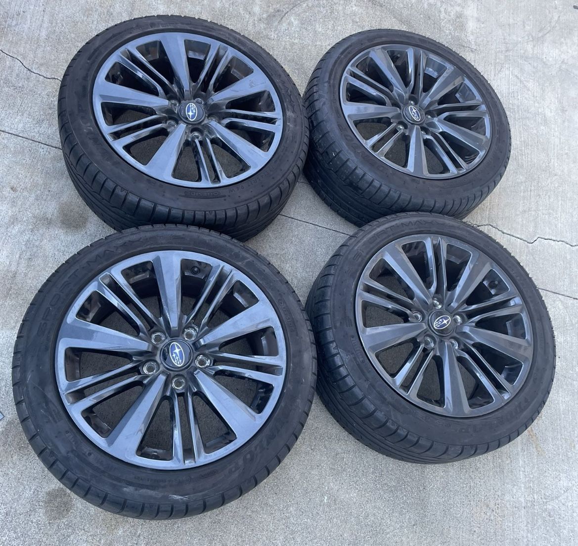 4 - 235/45zr17 5x114.3 5x4.5 Stock Subaru ENKEI WRX Camry Altima Sentra ...
