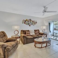 Entire Living Room... Couch, Rocking Recliner, Coffee Table, Two End Tables, Two Lamps