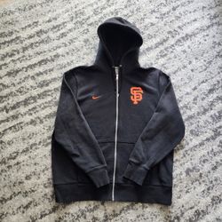 Nike San Francisco Giants Full-Zip Sweatshirt, Men's Size XXL - Black/Orange 
