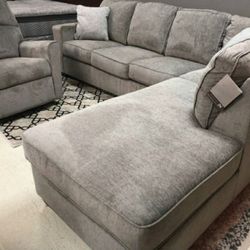 Altari Alloy & Slate Sectional Ashley Couch New 