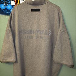 Essentials x Fear of God Mock Neck Polo Sweatshirt