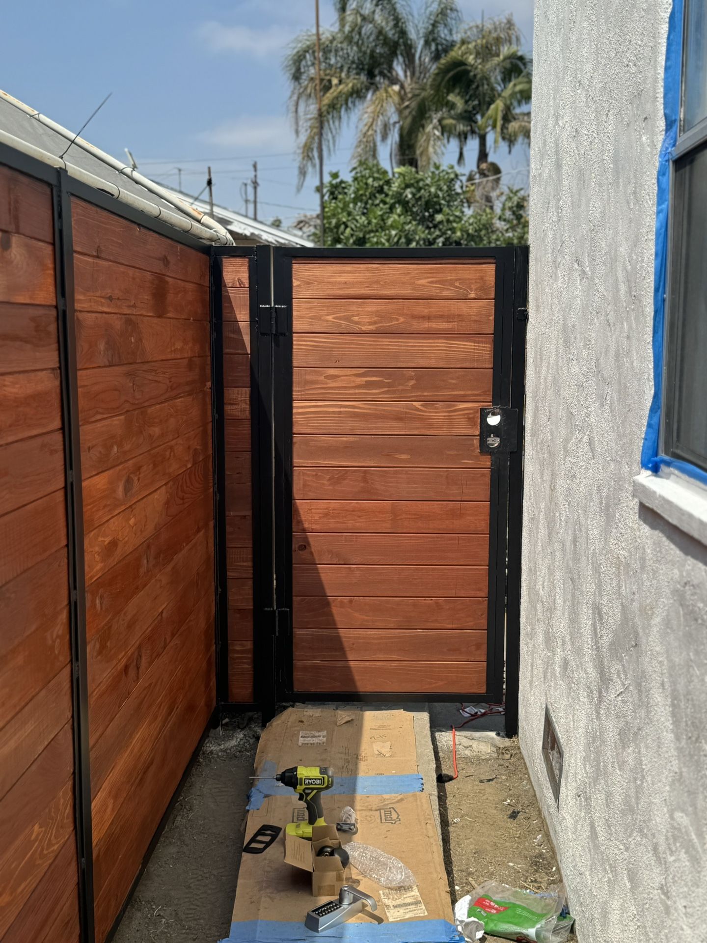 Side Door New Modern Redwood Planks