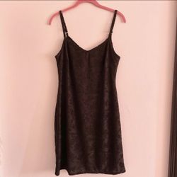 Xhilaration Black Floral Lace Mini Dress Adjustable Spaghetti Strap Target