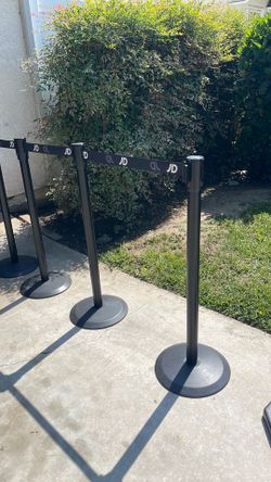 Crowd control stanchions- hand sanitizer stand