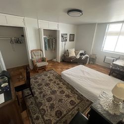 Queen Mattress And Rocking Chair & A Set Of Two Small Couches