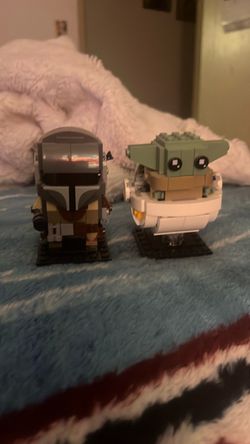 Lego brickheadz Mandalorian and the child & mandalorian micro fighter