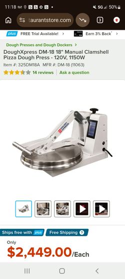 Pizza dough press
