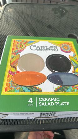 Carlos Santana 4 piece salad plates