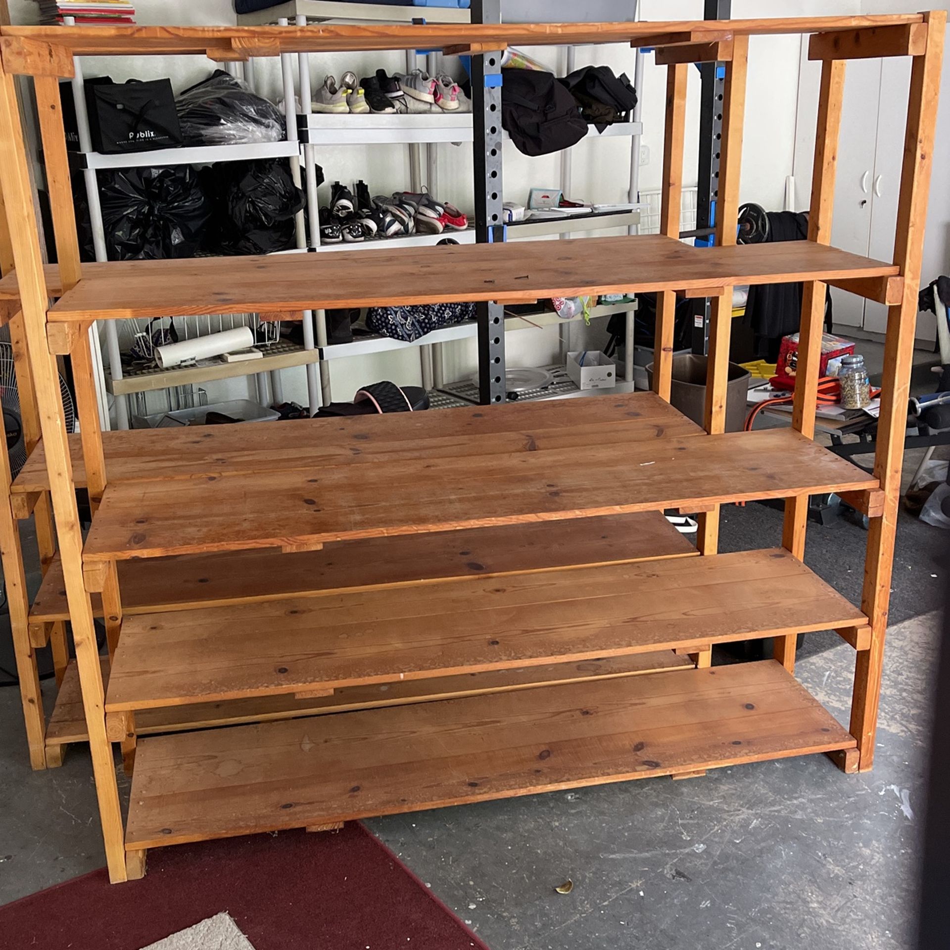 Heavy Duty Wooden Garage Shelves