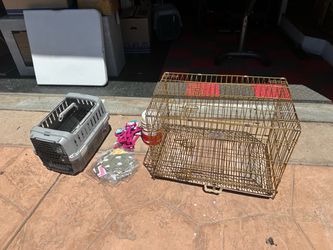 Dog Kennels, new puppy bowls & Chew toys..